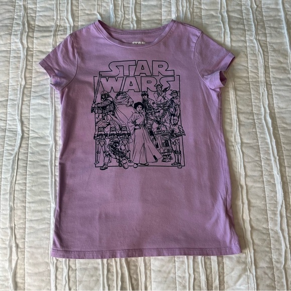 Girls Bundle of 2 Star Wars T Shirts by Amazon Essentials SZ M - Picture 2 of 12